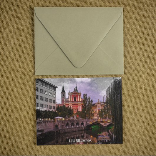 Ljubljana Slovenije Architektur Postkarte