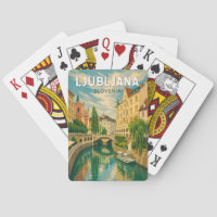 Ljubljana Slowenien Illustration Reise Kunst Vinta