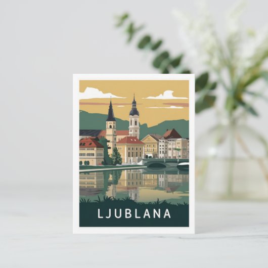 Ljubljana, Slowenien Postkarte (Stehend Vorderseite)