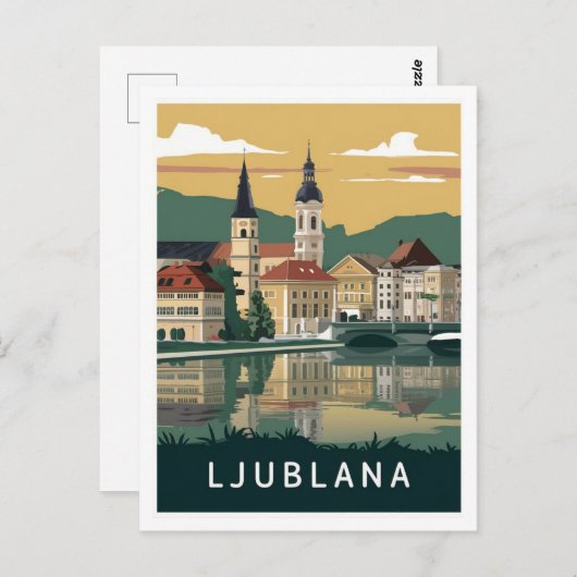 Ljubljana, Slowenien Postkarte (Vorne/Hinten)