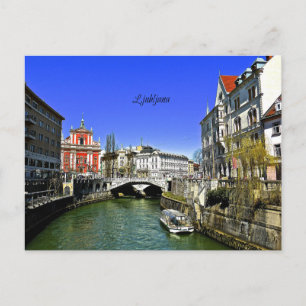 Ljubljana Slowenien Postkarte