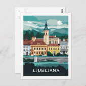 Ljubljana, Slowenien Postkarte (Vorne/Hinten)