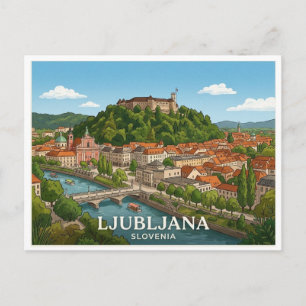 Ljubljana Slowenien Reise Postkarte