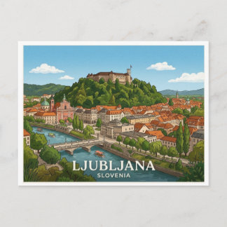 Ljubljana Slowenien Reise Postkarte