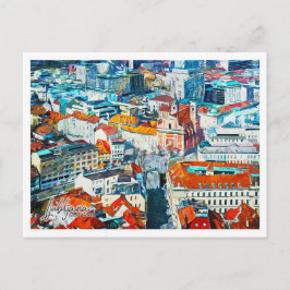Ljubljana Slowenien Schönes Öl Paint Landschaft Postkarte