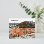Ljubljana Slowenien Stadt Aussicht Postkarte (Stehend Vorderseite)