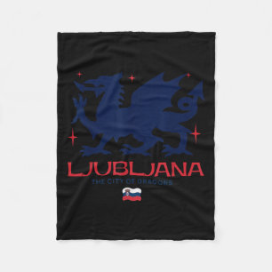 Ljubljana Slowenien Stadt der Drachen Patriotische Fleecedecke