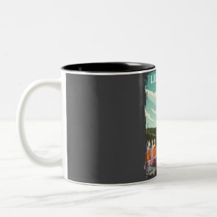 Ljubljana Slowenien Vintage Minimal Retro Reise Po Zweifarbige Tasse