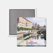 Ljubljana Souvenir Magnet (Vorderseite/Rückseite)