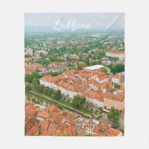 Ljubljana-Stadtansicht, Slowenien Reise-Souvenir Fleecedecke