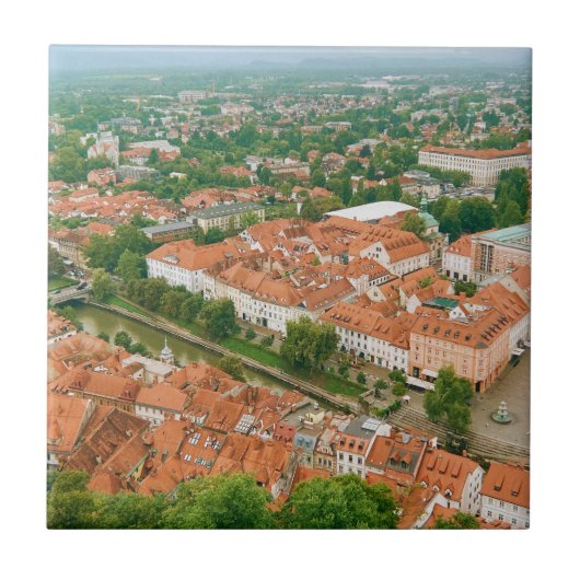 Ljubljana von oben fliese (Vorderseite)