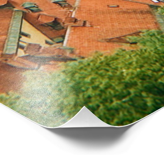 Ljubljana von oben fotodruck (Ecke)