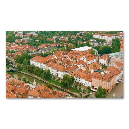 Ljubljana von oben magnetische visitenkarte (Vorderseite)