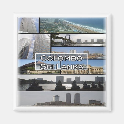 LK005 COLOMBO, Sri Lanka, Asien, Kühlschrank Magnet (Vorne)