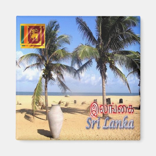 LK008 NEGOMBO BEACH, Sri Lanka, Asien, Kühlschrank Magnet (Vorne)