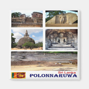 LK015 POLONNARUWA Collage, Sri Lanka, Kühlschrank Magnet