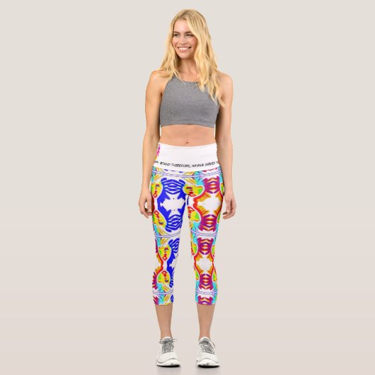 LK Active - Ephesians 6:14 Logo gepackt Capri Pant Leggings (Vorderseite)