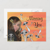 LK und ihre Alien Freunde Vermisste Postkarte (Vorne/Hinten)