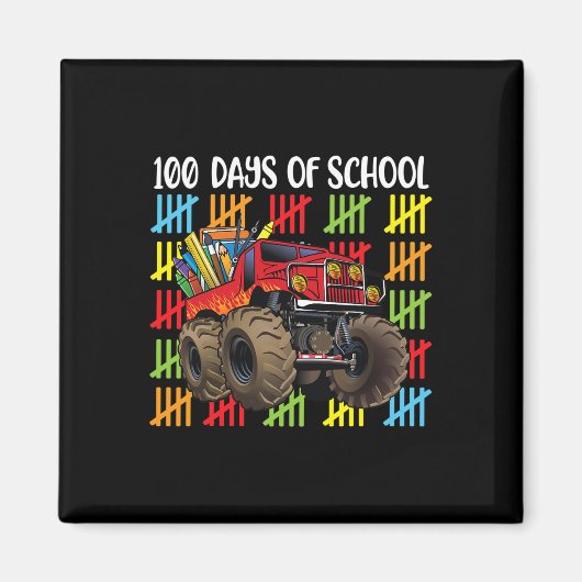 Lkw 100. Schultag Kinder Magnet (Vorne)