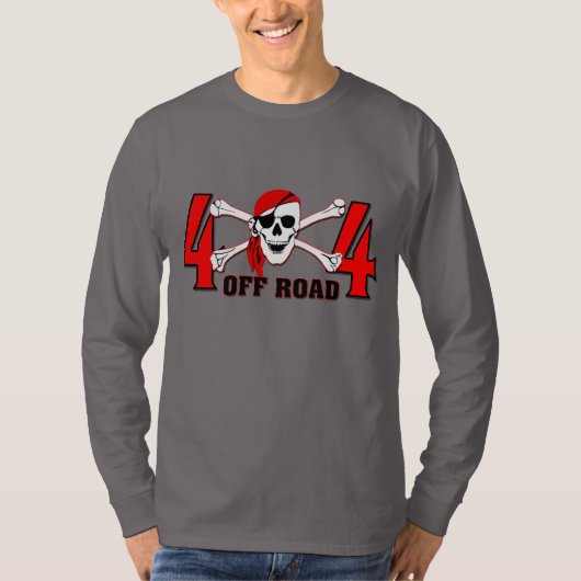 Lkw 4x4 Off Road Skull and Bones Mud Boggin T-Shirt (Vorderseite)