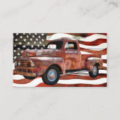 LKW-amerikanische Flagge Visitenkarte (Vorderseite)