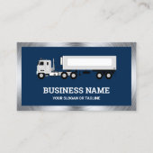 LKW-Anhänger für Navy Blue Logistics Visitenkarte (Vorderseite)