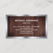 LKW-Anhänger für rustikale Holzlogistik Visitenkarte (Rückseite)