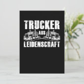 LKW Aus Leidenschaft LKW Cooler Fahrer Einladung (Stehend Vorderseite)