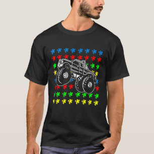 LKW-Autismus-Bewusstseins-Puzzleteil Jungen Ki T-Shirt