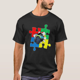 LKW-Autismus-Bewusstseins-Puzzleteil Jungen Ki T-Shirt