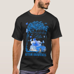 LKW Autismus Im April Tragen Wir Blau Autismusbewu T-Shirt