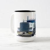 LKW-Bau Abrissabfuhr Zweifarbige Tasse (Vorderseite Links)