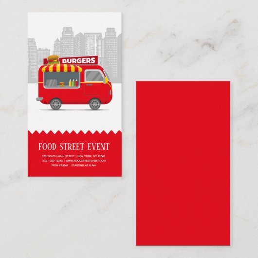 LKW-Burger Visitenkarte (Vorne/Hinten)