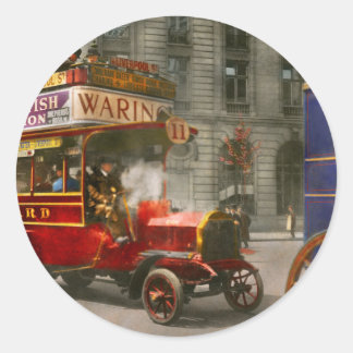Lkw - Bus - Der Londoner Omnibus 1915 Runder Aufkleber