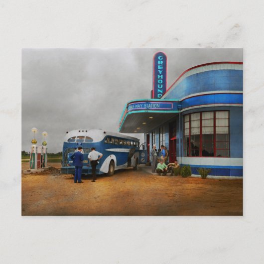 Lkw - Bus - Halbweg dorthin 1938 Postkarte (Vorderseite)