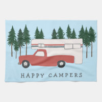 LKW Camping RVing Motorhome Rote Bäume Whimsical