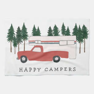 LKW-Camping RVing Motorhome rote Bäume wunderlich Geschirrtuch