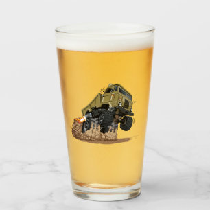 LKW-Cartoon Glas