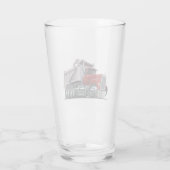 LKW-Cartoon Glas (Rückseite)