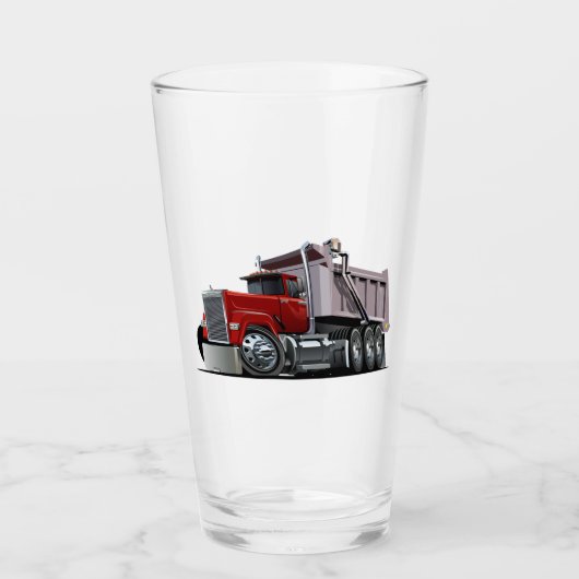 LKW-Cartoon Glas (Vorderseite)