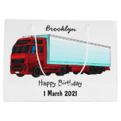 LKW-Darstellung Große Geschenktüte (Rückseite)