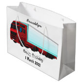 LKW-Darstellung Große Geschenktüte (Rückseite Schrägansicht)