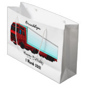 LKW-Darstellung Große Geschenktüte (Vorderseite Schrägansicht)