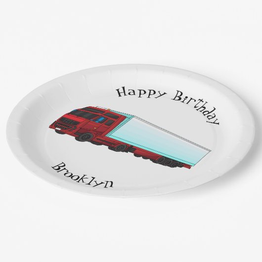 LKW-Darstellung Pappteller (Schrägansicht)