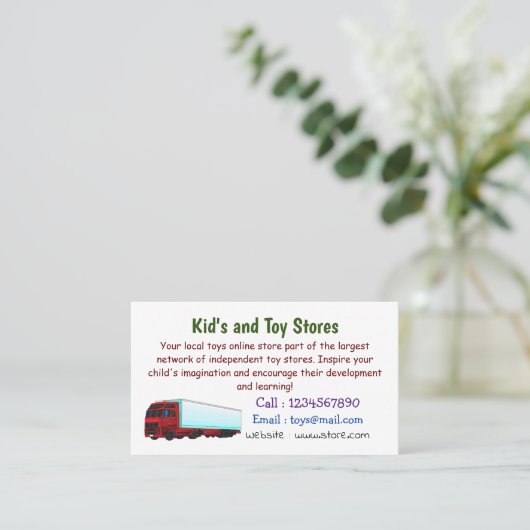 LKW-Darstellung Visitenkarte (Stehend Vorderseite)