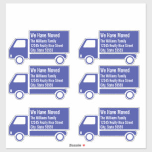 Lkw, den wir bewegt haben aufkleber