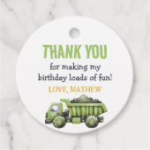 LKW & Diggers Bau 1. Geburtstag Geschenkanhänger (Vorderseite)