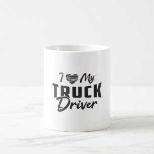 LKW Ehefrau I Liebe Mein LKW-Fahrer Funny Vintag Kaffeetasse