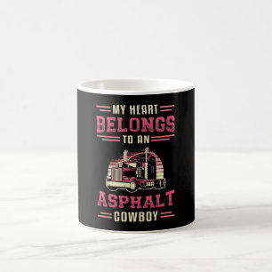 LKW Ehefrau Mein Herz gehört Asphalt Cowboy Liebe Kaffeetasse