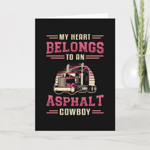 LKW Ehefrau Mein Herz gehört Asphalt Cowboy Liebe Karte